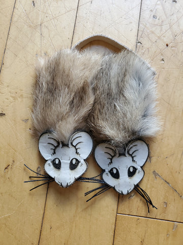 Leather mouse cat clearance toy